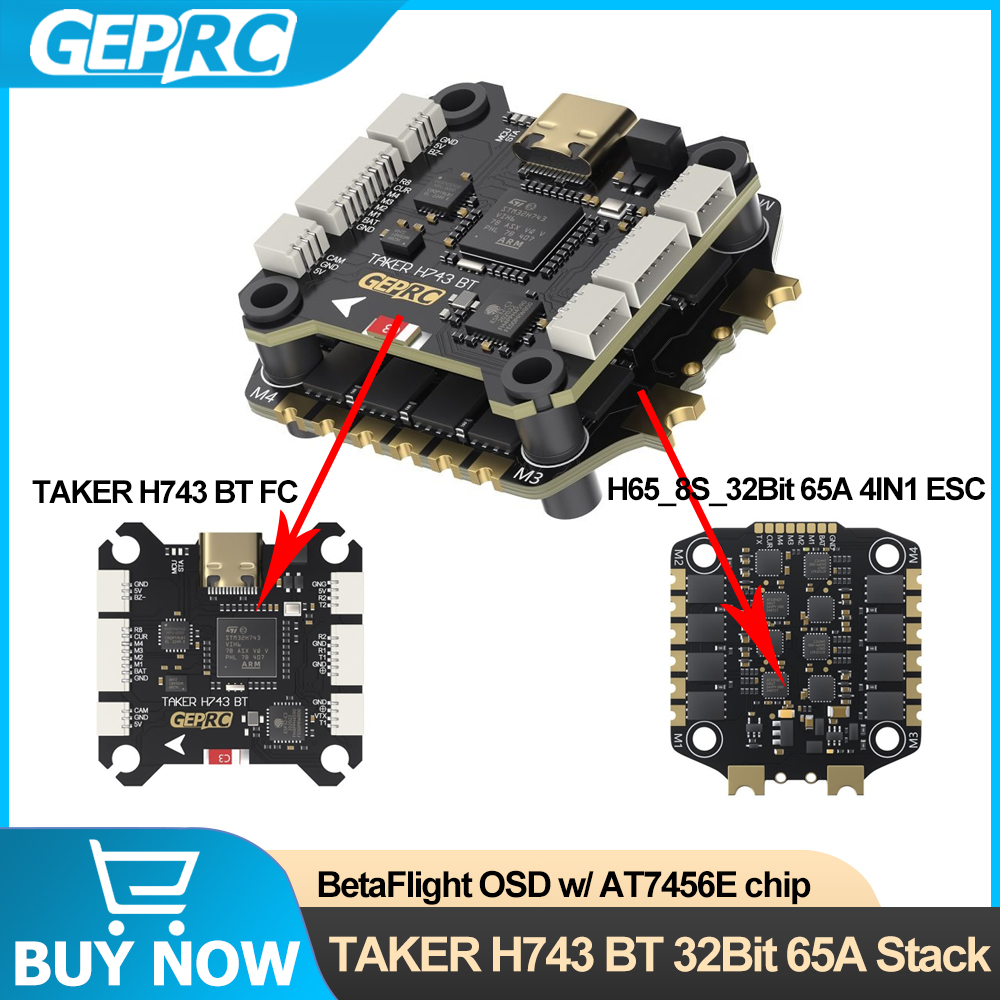 Drone Flight Controller - GEPRC TAKER H743 BT 32비트 65A